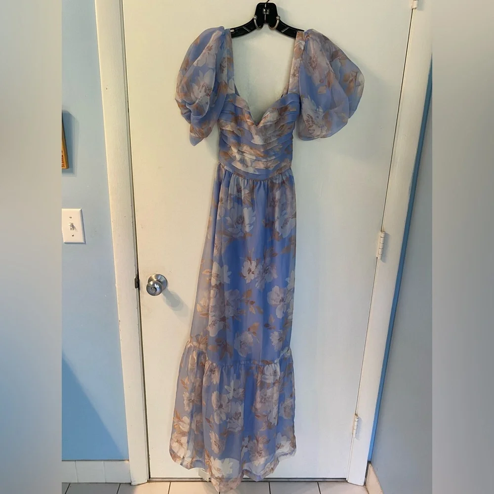NWT Abercrombie & Fitch Emerson Drama Bow Back Maxi Dress Size XS